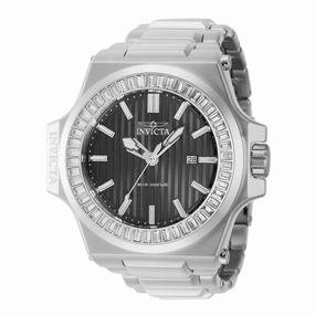 Invicta Men's Watch - Akula Date Display Gunmetal Dial Silver Steel Bracelet | 43382