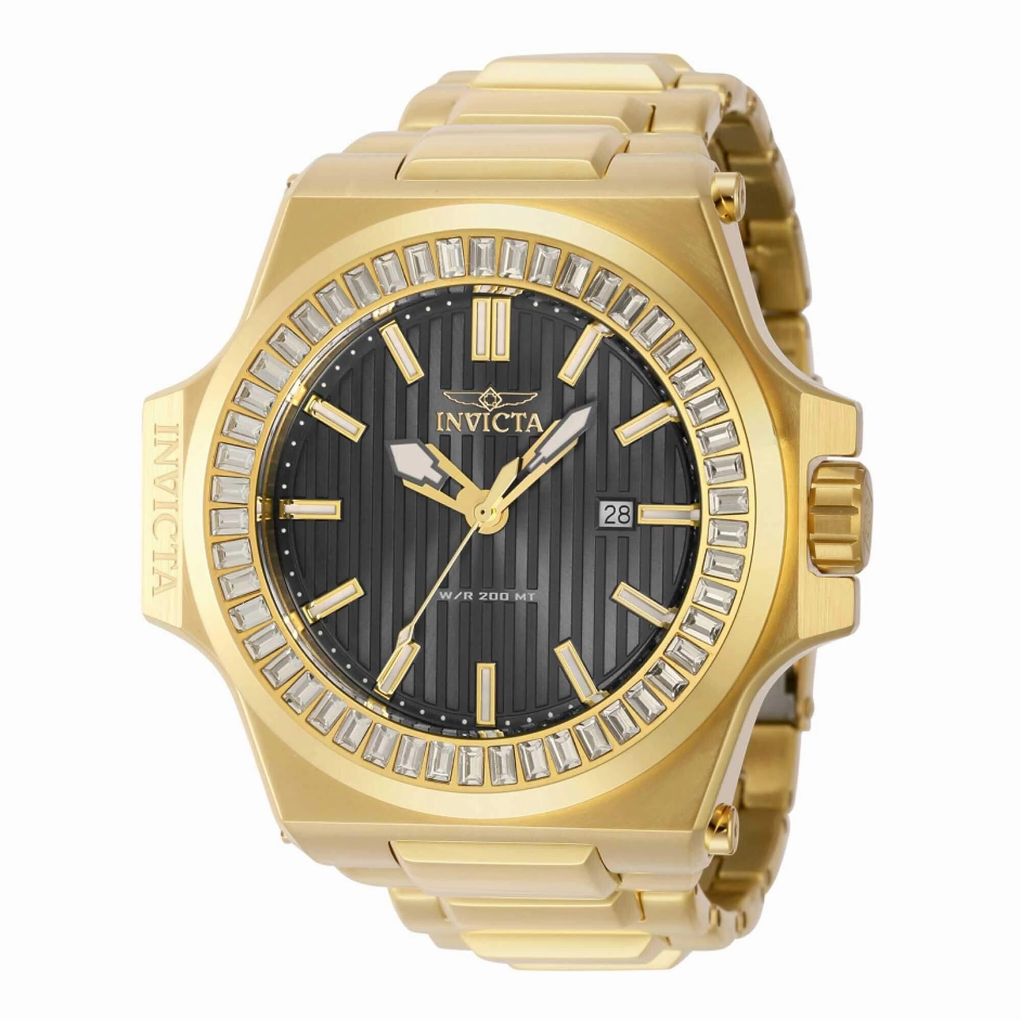 Invicta Men's Watch - Akula Date Display Yellow Gold Stainless Steel Bracelet | 43389