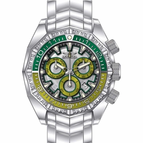 Invicta Men's Watch - Akula Quartz Chronograph Day-Date Display Silver Bracelet | 44295