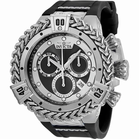 Invicta Men's Watch - Bolt Chronograph Black and Silver Tone Dial Strap Dive | 35577