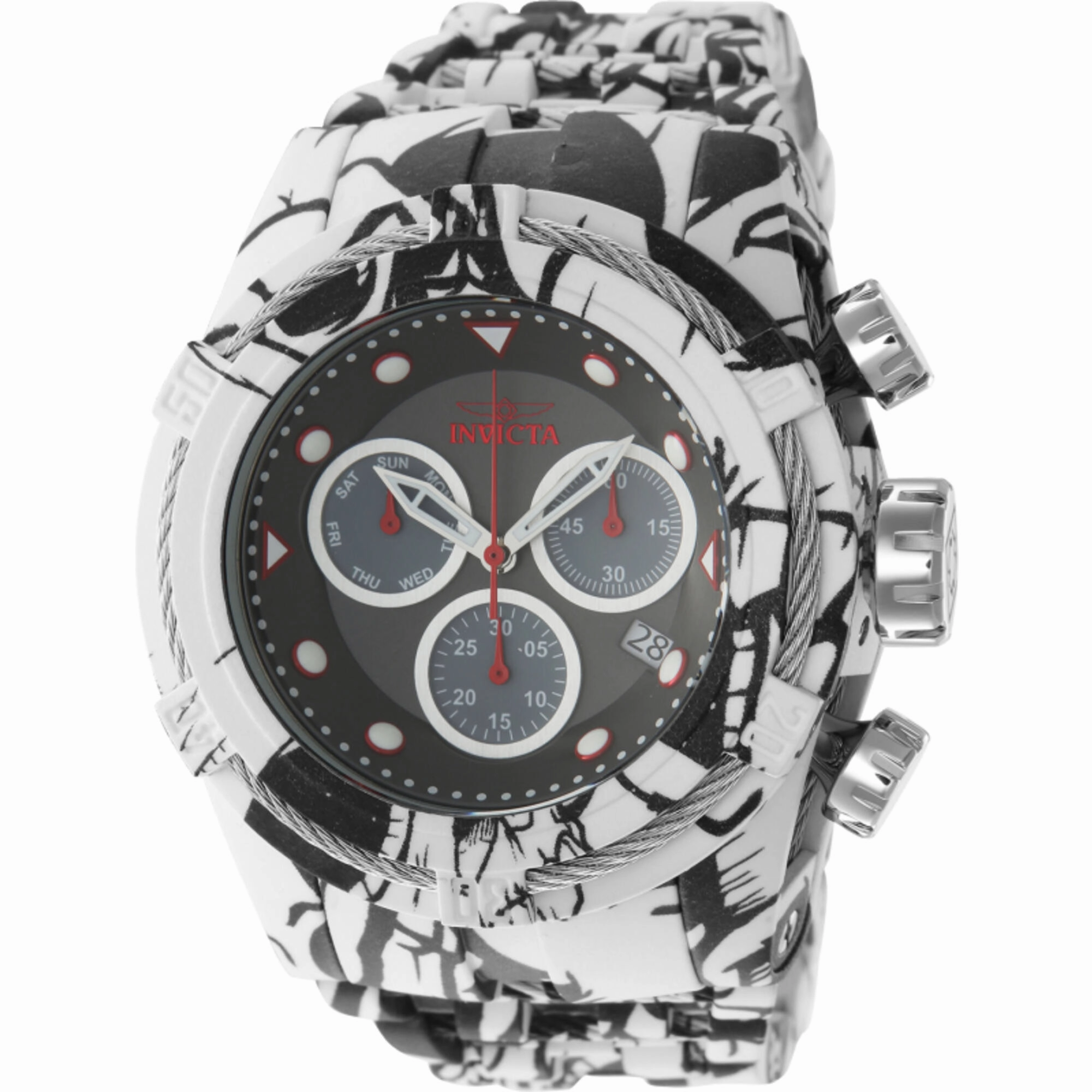 Invicta Men's Watch - Bolt Chronograph Grey, Silver and Black Dial Bracelet | 43859