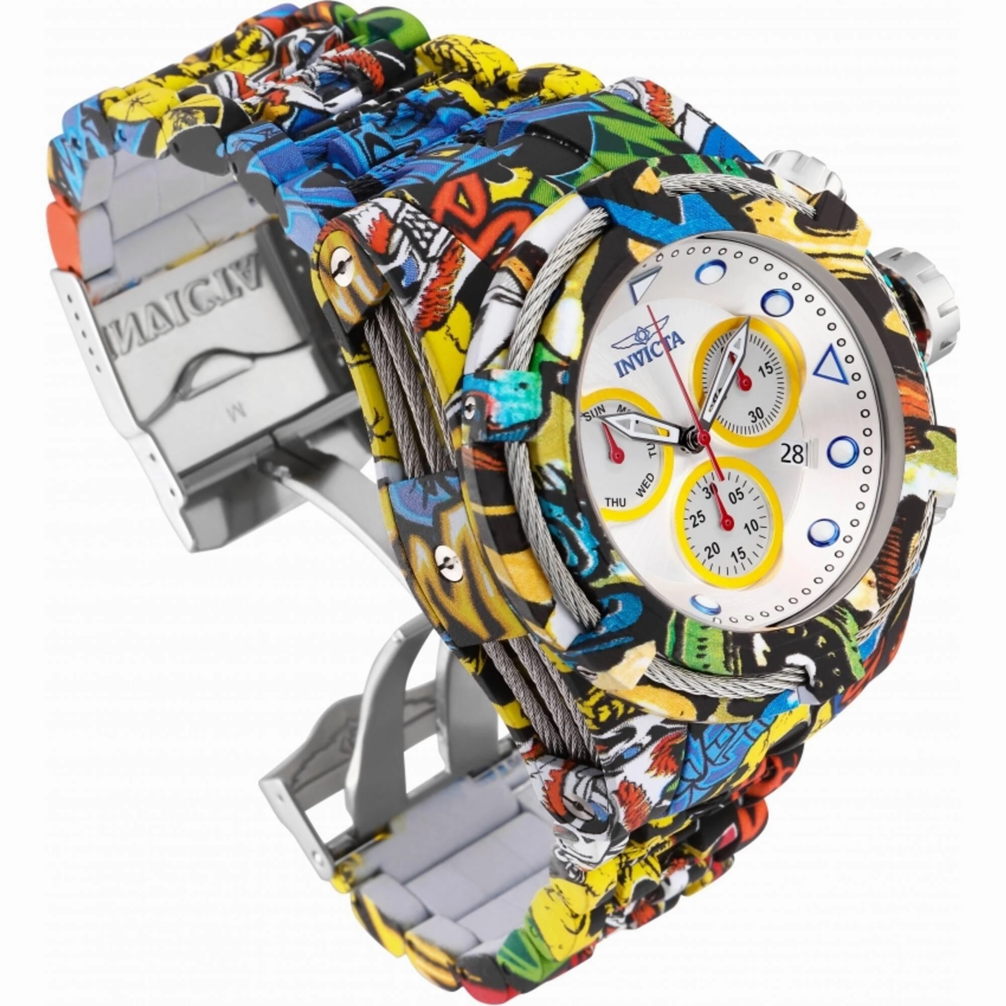 Invicta Men's Watch - Bolt Chronograph Silver Tone and Yellow Dial Quartz | 32415