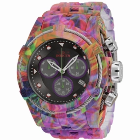 Invicta Men's Watch - Bolt Quartz Chrono Black Dial Aqua Plating Bracelet | 35389
