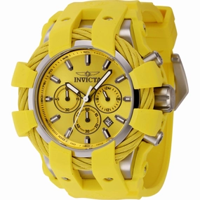Invicta Men's Watch - Bolt Quartz Chronograph Yellow Dial Silicone Strap | 45165