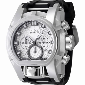 Invicta Men's Watch - Bolt Zeus Magnum Quartz Chrono Silver and Black Strap | 47531