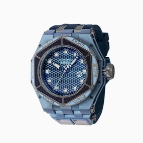 Invicta Men's Watch - Carbon Hawk Black Carbon Fiber and Blue Rubber Strap | 38910