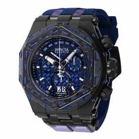 Invicta Men's Watch - Carbon Hawk Swiss Quartz Chrono Black and Blue Dial | 38894