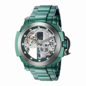 Invicta Men's Watch - Coalition Forces Ghost Bridge Dial Green Steel Bracelet | 43942