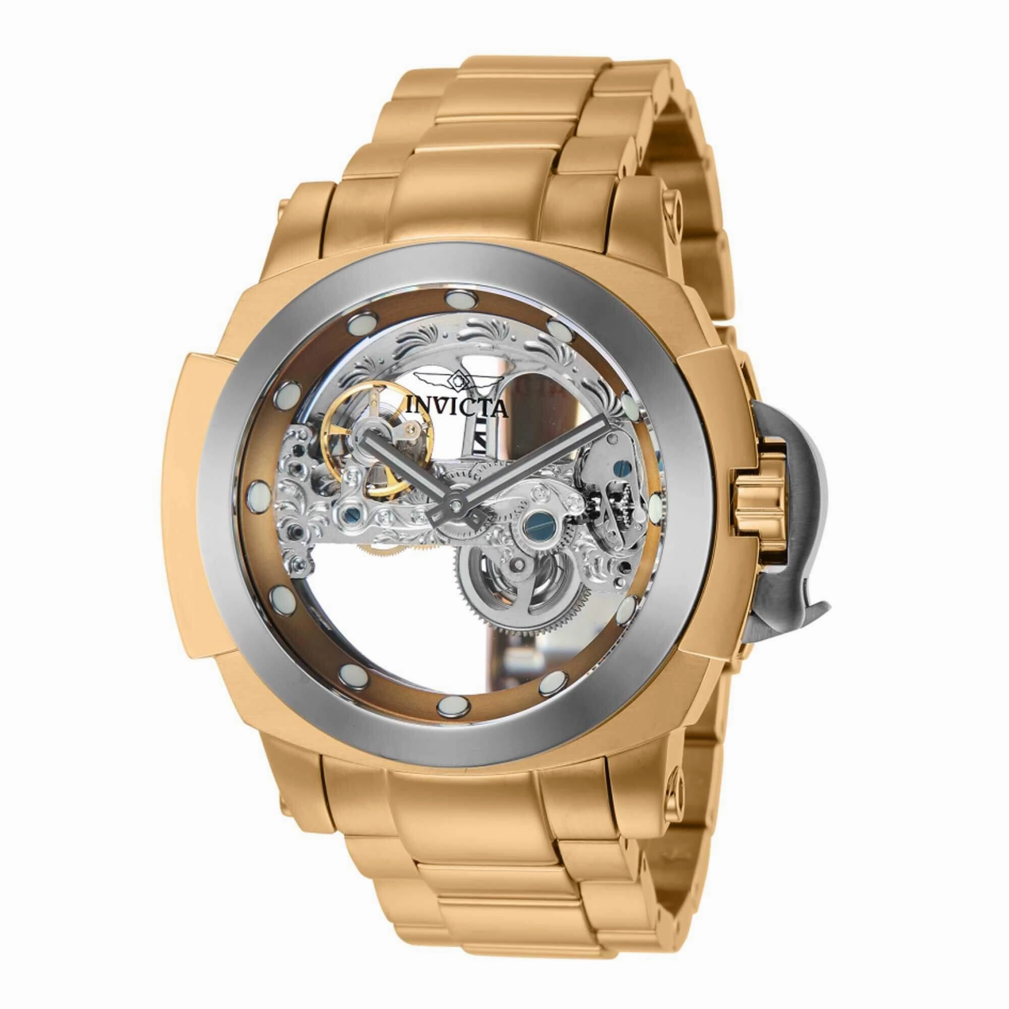 Invicta Men's Watch - Coalition Forces Ghost Bridge Dial Khaki Steel Bracelet | 43941