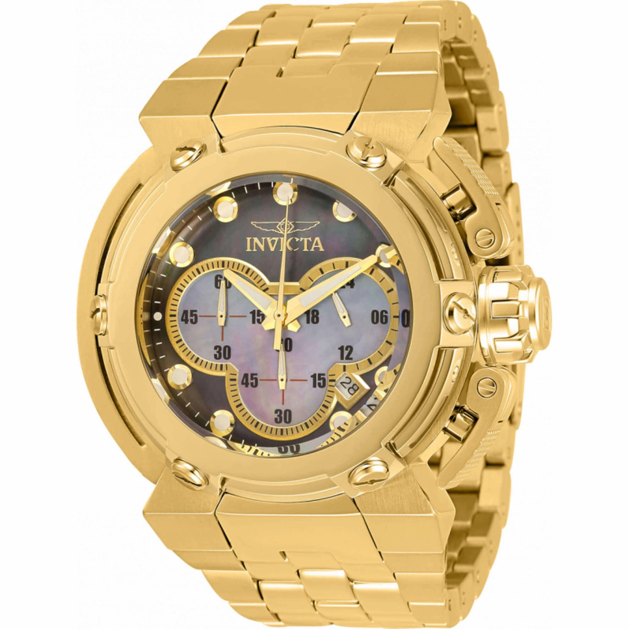 Invicta Men's Watch - Coalition Forces X-Wing Chrono Yellow Gold Bracelet | 30458