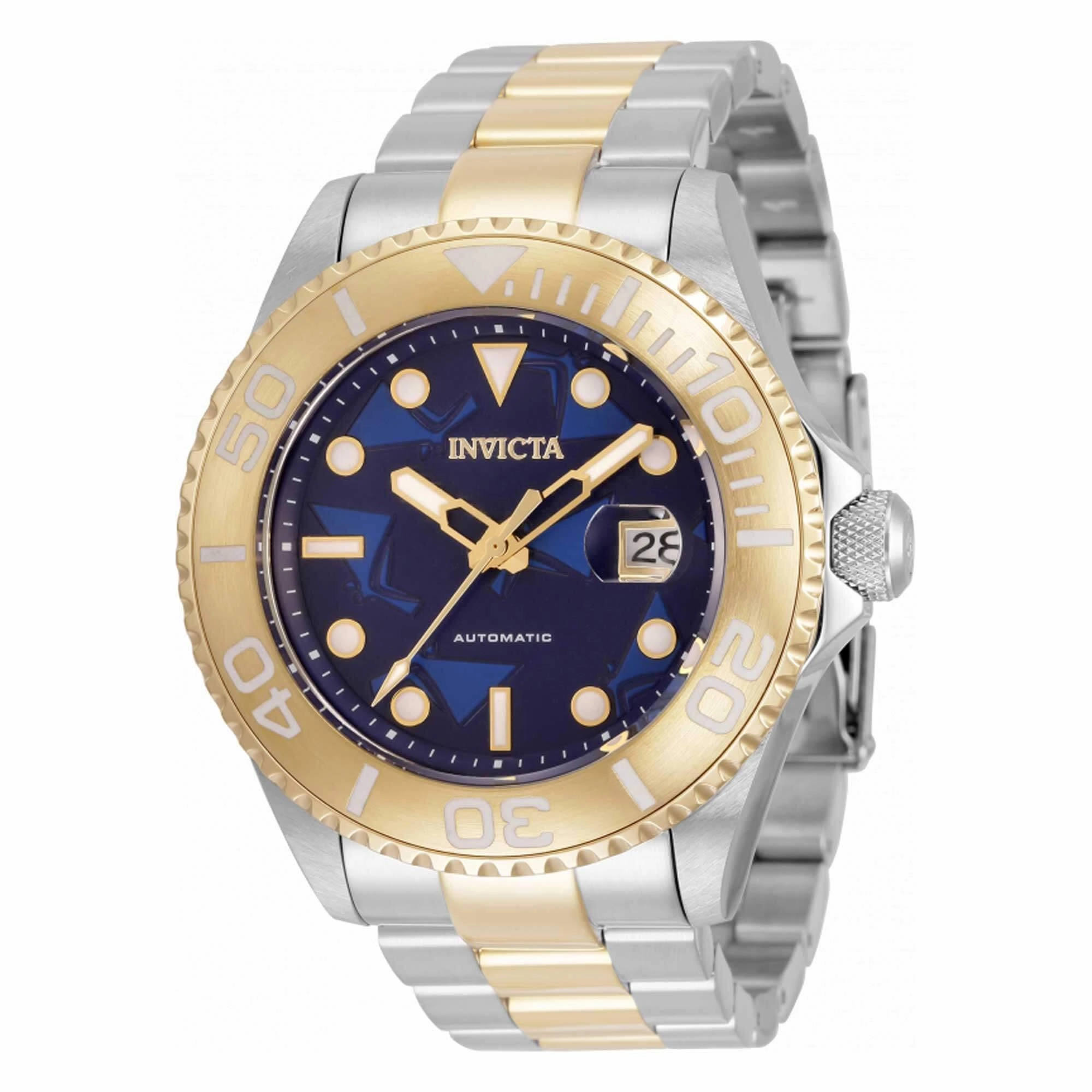 Invicta Men's Watch - Cruiseline Blue Dial Gold Tone Rotating Bezel | 34493