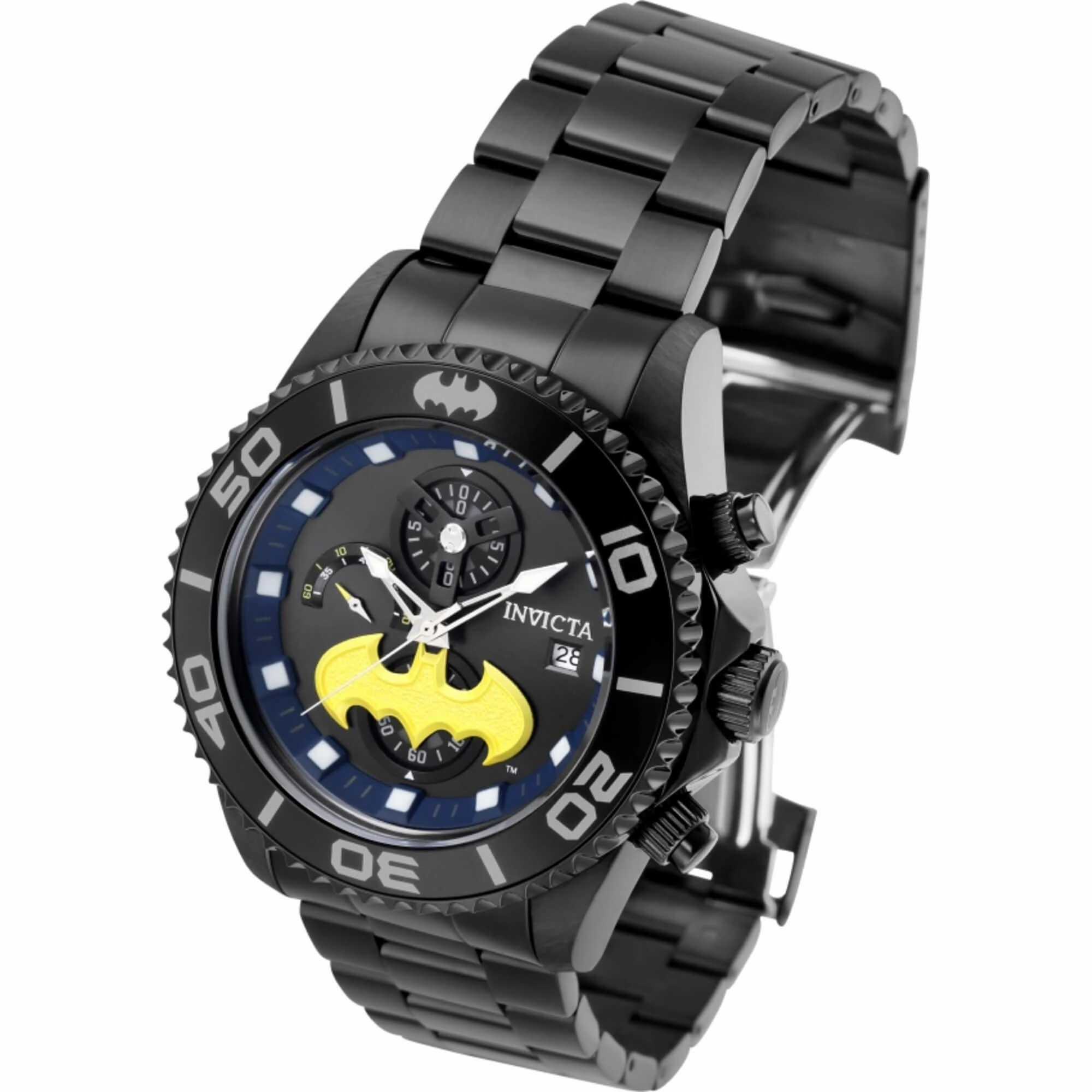 Invicta Men's Watch - DC Comics Batman Chronograph Black Stainless Steel | 40843