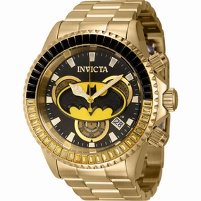 Invicta Men's Watch - DC Comics Batman Quartz Chrono Black and Yellow Dial | 41272
