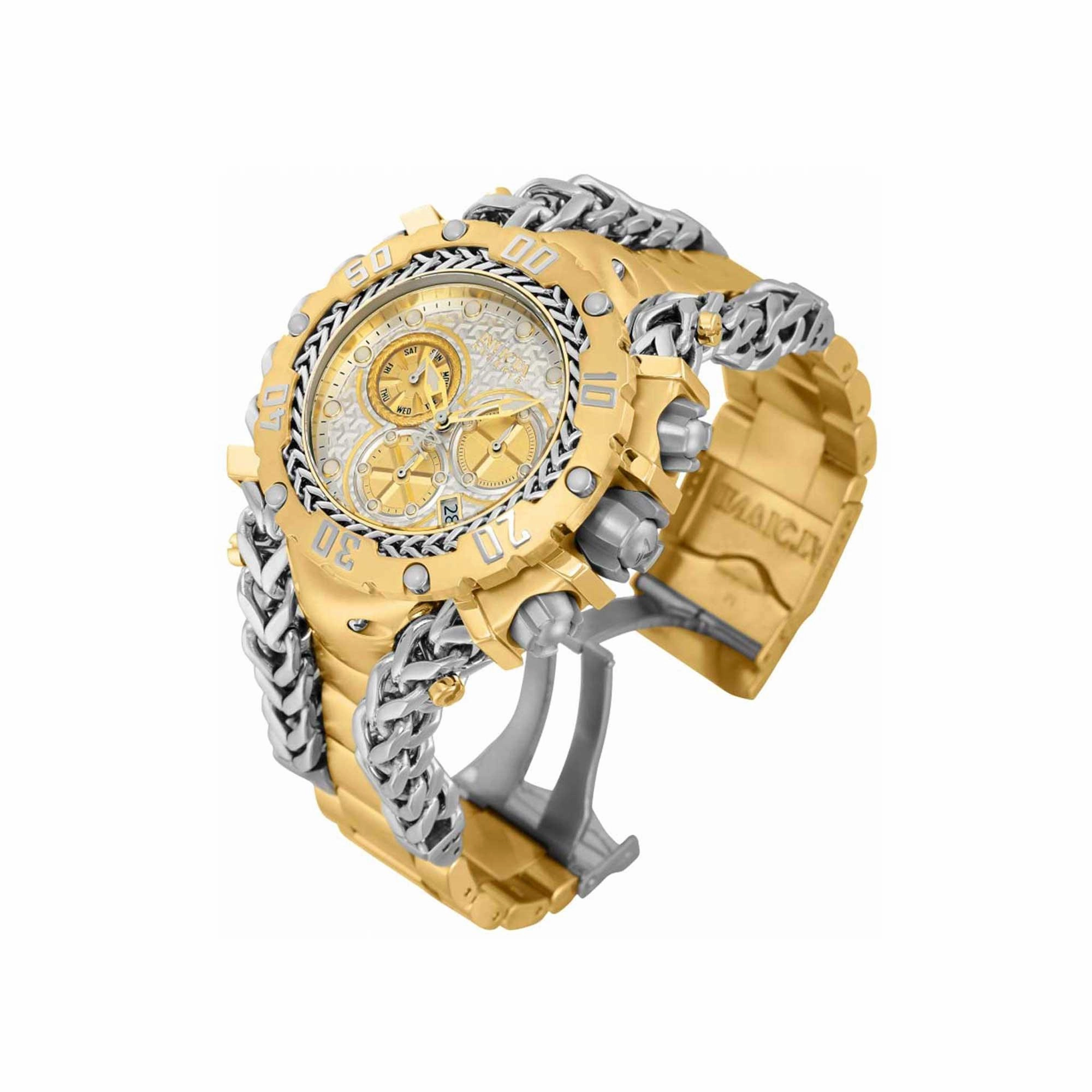 Invicta Men's Watch - Gladiator Chronograph Gold and Silver Dial Bracelet | 34433