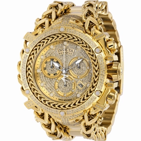 Invicta Men's Watch - Gladiator Chronograph Gold Dial Steel Bracelet Quartz | 37344