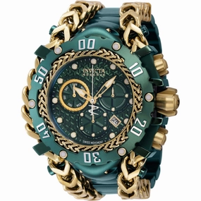 Invicta Men's Watch - Gladiator Chronograph Green and Gold Tone Dial Bracelet | 43943