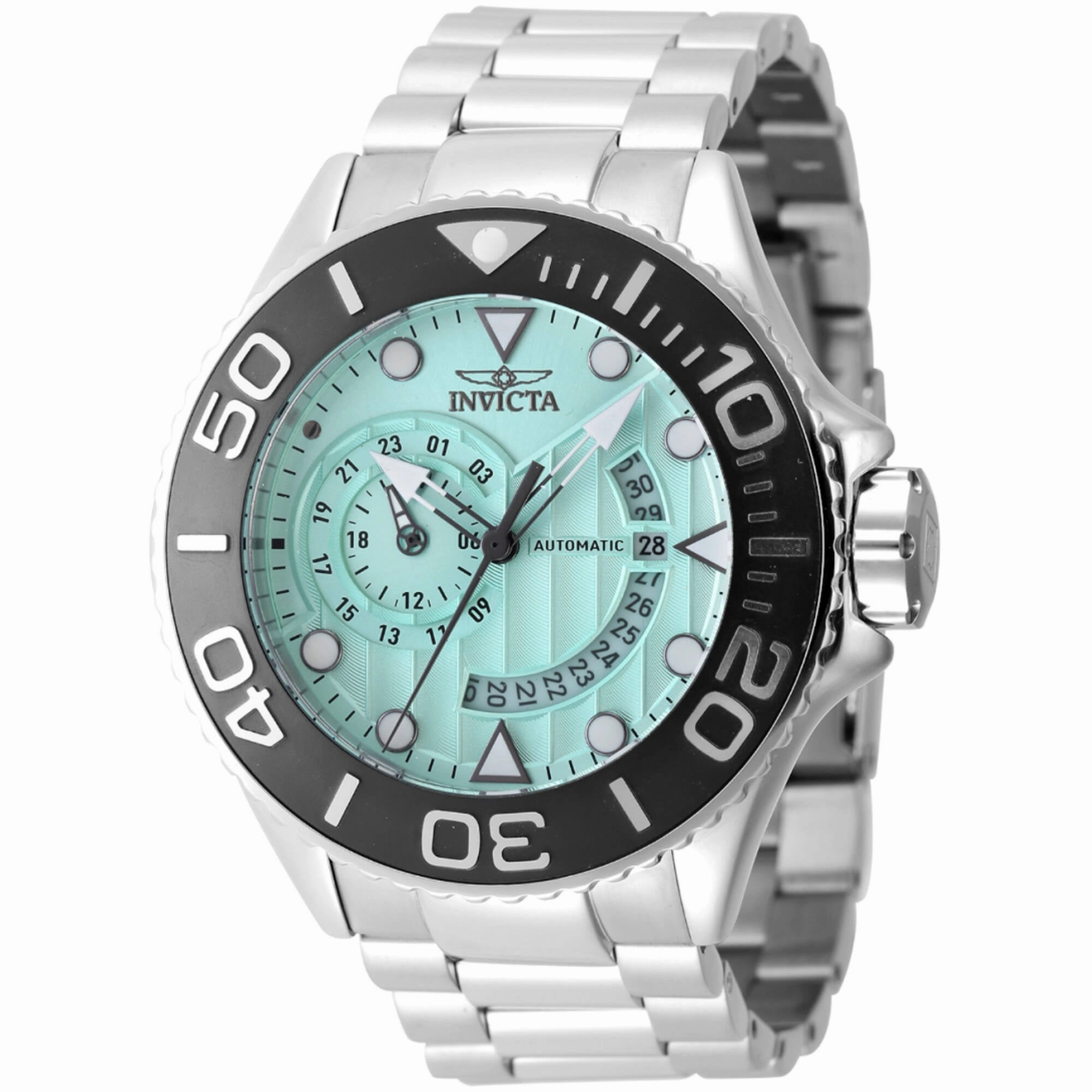 Invicta Men's Watch - Grand Diver Automatic Turquoise Dial Steel Bracelet | J47541