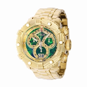 Invicta Men's Watch - Huracan Chronograph Gold and Green Dial Steel Bracelet | 39765