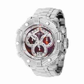 Invicta Men's Watch - Huracan Chronograph Silver and Red Dial Steel Bracelet | 39764