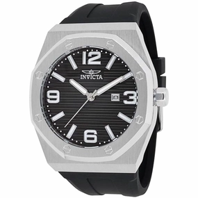Invicta Men's Watch - Huracan Quartz Black Dial Silicone Rubber Strap Date | 45772