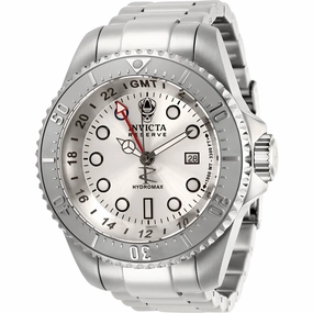 Invicta Men's Watch - Hydromax GMT Silver Dial Stainless Steel Bracelet Dive | 29726