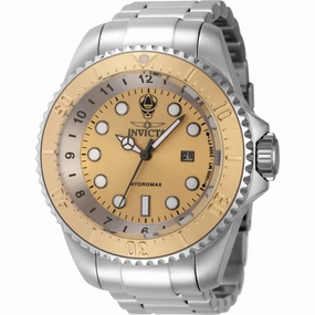 Invicta Men's Watch - Hydromax Gold Tone Dial Silver Stainless Steel Bracelet | 44746