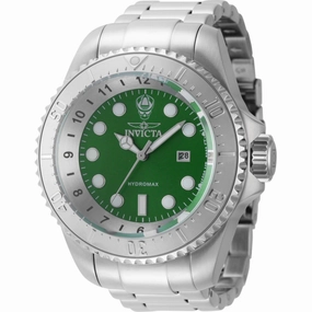 Invicta Men's Watch - Hydromax Green Dial Silver Stainless Steel Bracelet | 44745