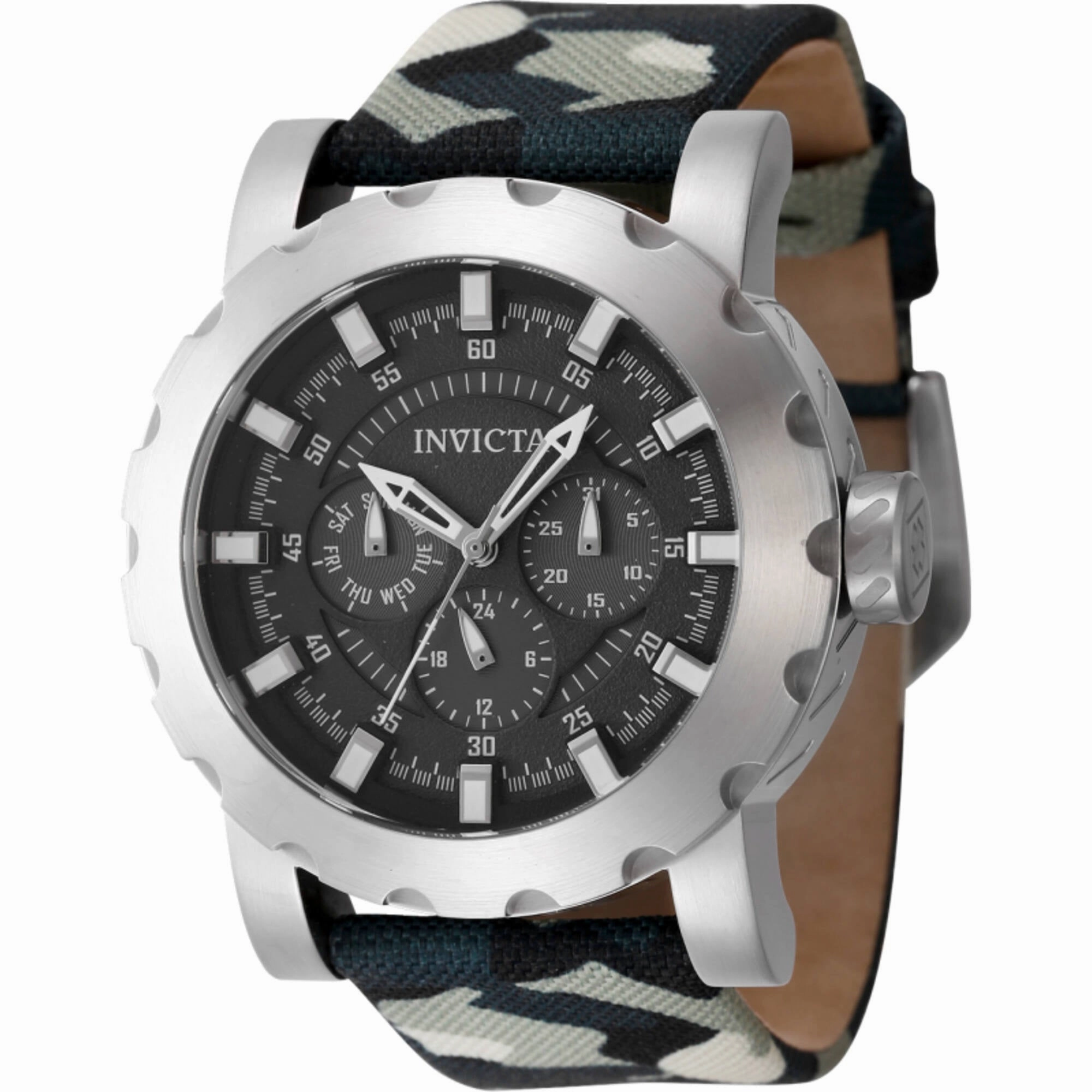 Invicta Men's Watch - I-Force Quartz Black Dial Camouflage and Green Strap | 47581