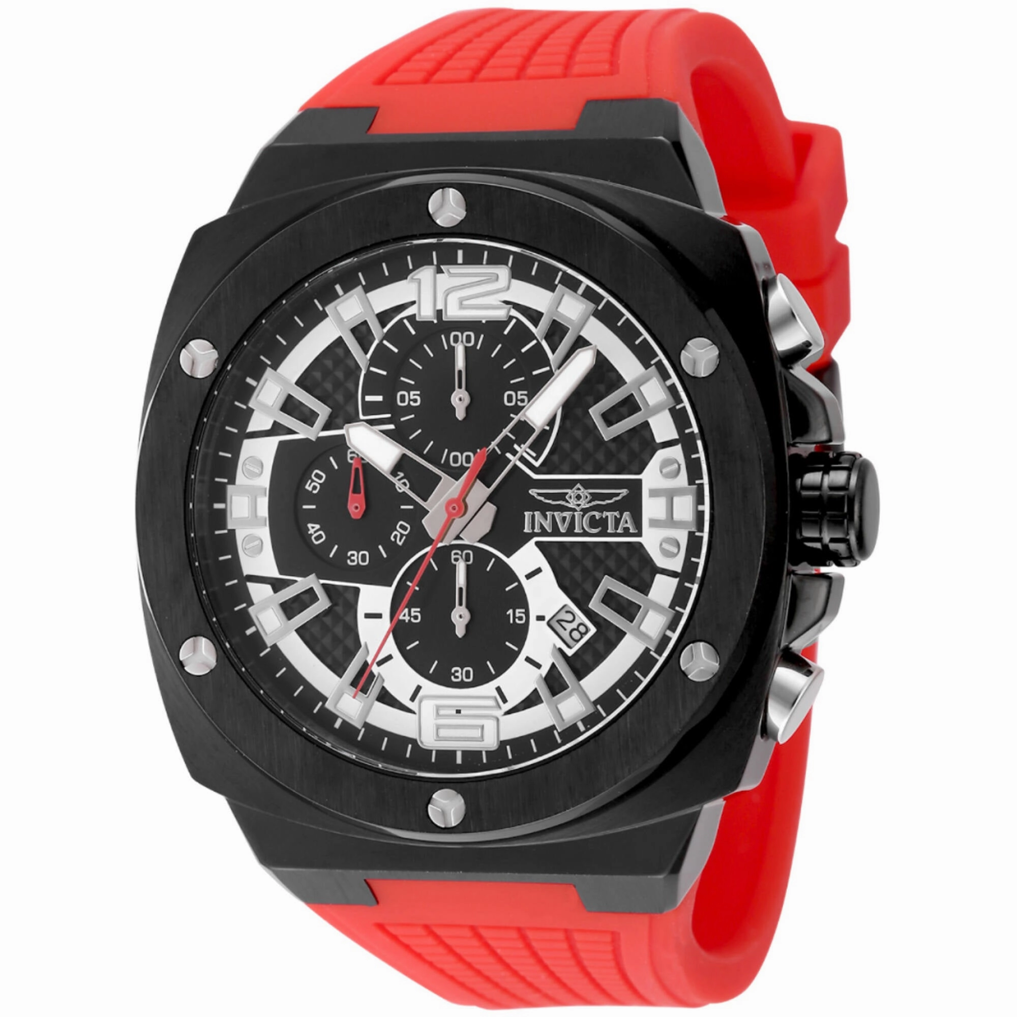 Invicta Men's Watch - Invicta Racing Chrono Black Case Red Silicone Strap | 48880
