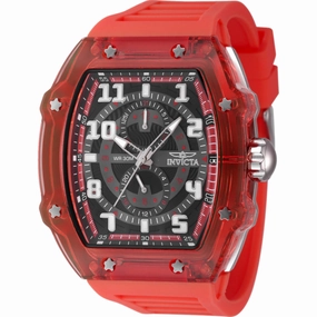 Invicta Men's Watch - Invicta Racing Quartz Black Dial Red Silicone Strap | 48448