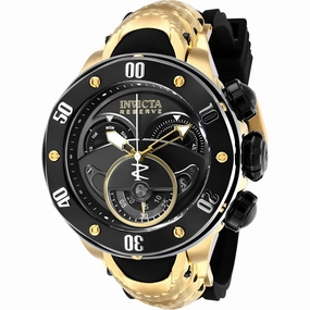 Invicta Men's Watch - Kraken Chrono Yellow Gold Steel and Black Rubber Strap | 36331