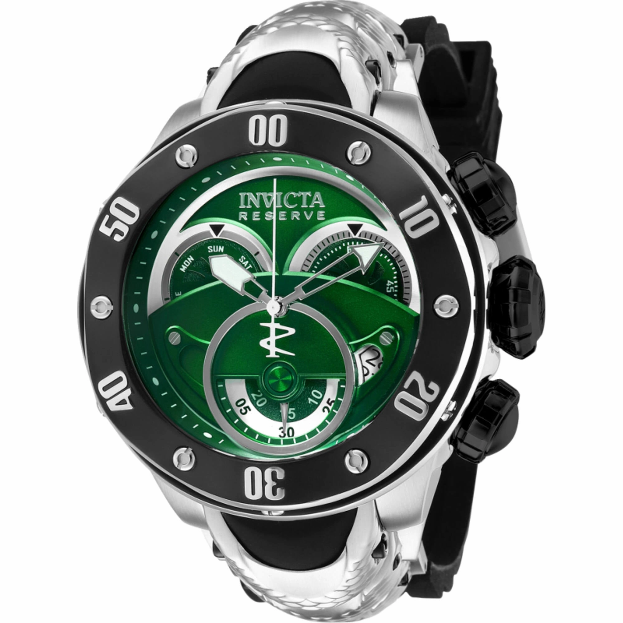 Invicta Men's Watch - Kraken Chronograph Green and Silver Dial Strap Quartz | 36329