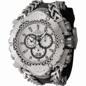 Invicta Men's Watch - Masterpiece Chronograph Gunmetal and Silver Dial Strap | 44617