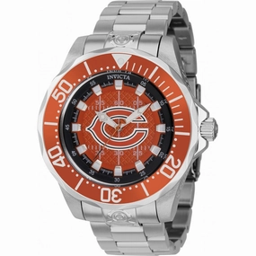 Invicta Men's Watch - NFL Chicago Bears Dial Rotating Bezel Silver Bracelet | 42125
