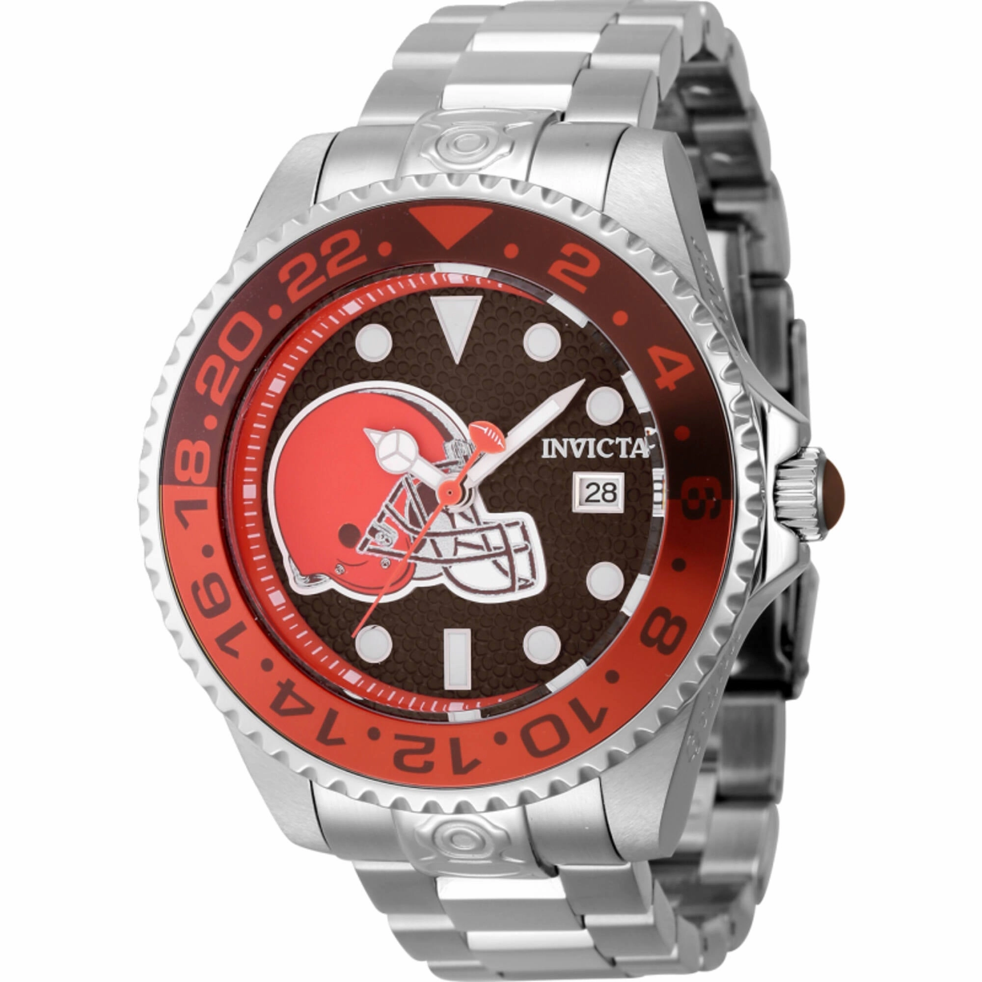 Invicta Men's Watch - NFL Cleveland Browns Orange, Brown and White Dial Dive | 45037