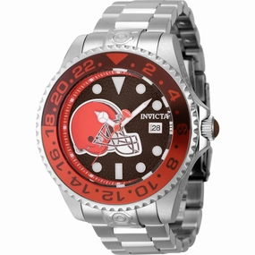 Invicta Men's Watch - NFL Cleveland Browns Orange, Brown and White Dial Dive | 45037