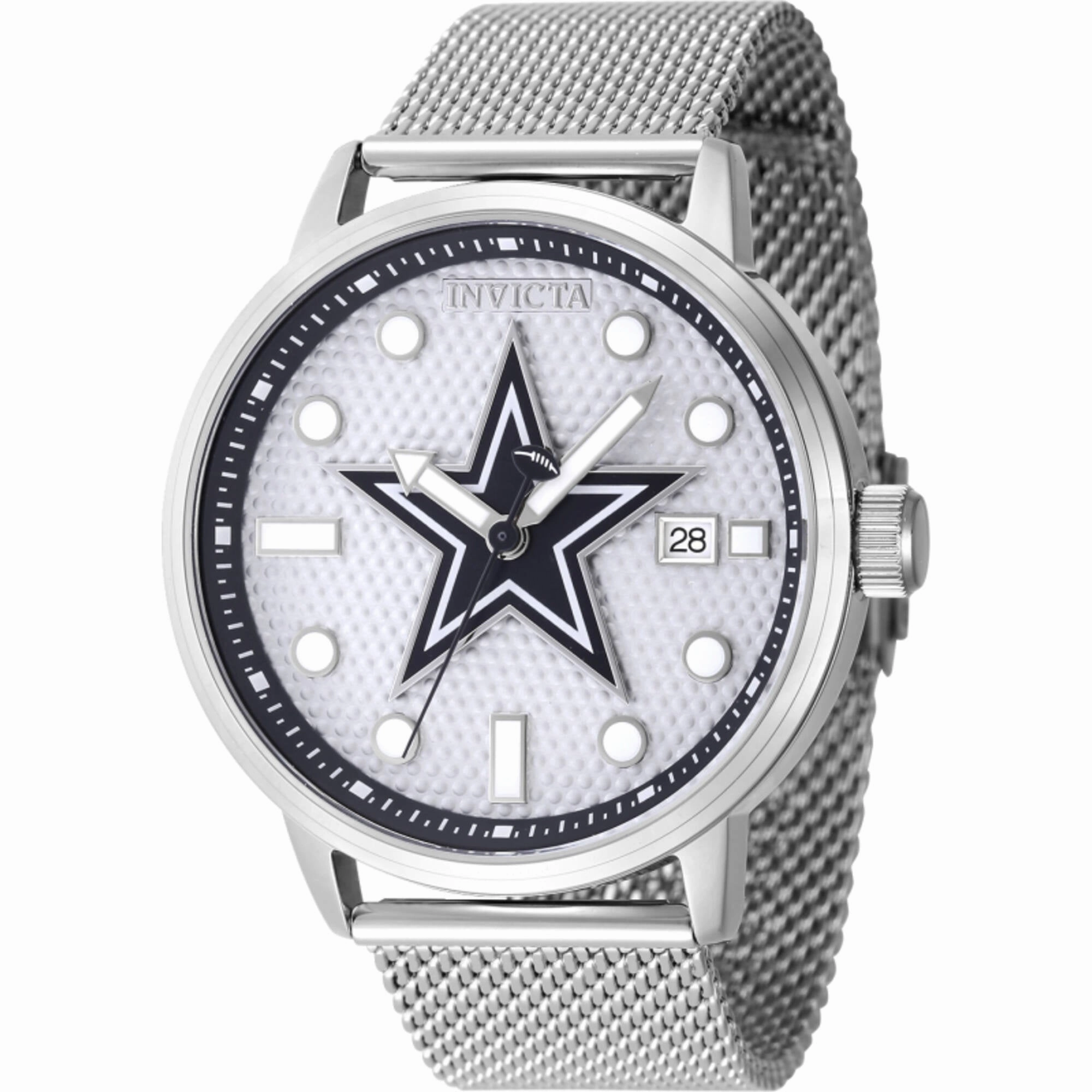 Invicta Men's Watch - NFL Dallas Cowboys Chrono Grey Dial Mesh Bracelet | 47968