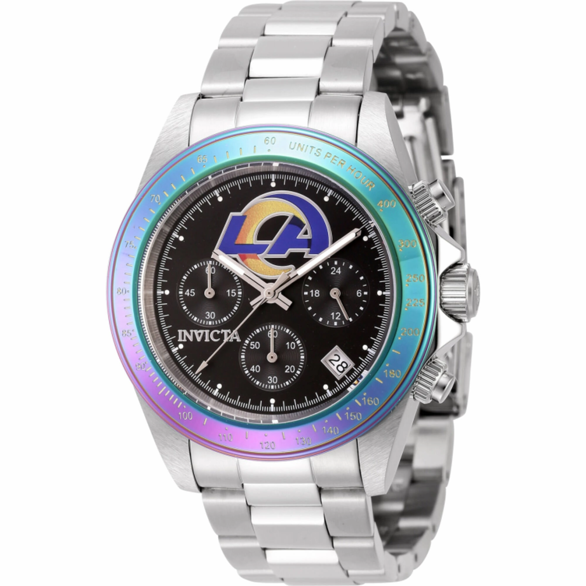 Invicta Men's Watch - NFL Los Angeles Rams Chronograph Silver Bracelet Date | 44988
