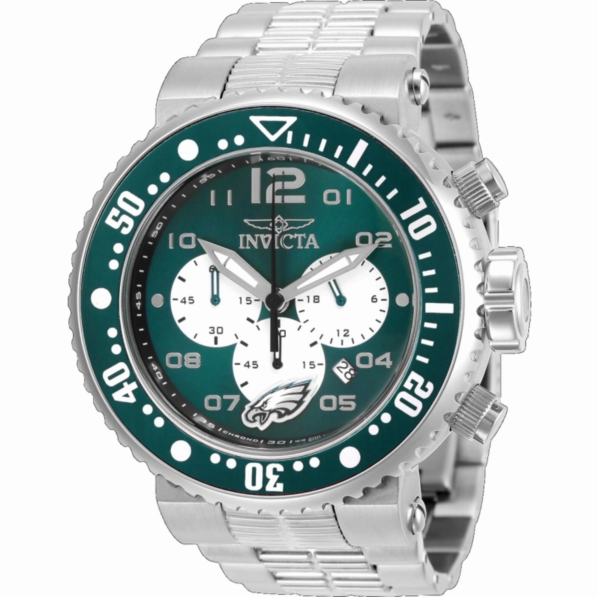 Invicta Men's Watch - NFL Philadelphia Eagles Chrono Green and White Dial | 30280