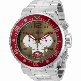 Invicta Men's Watch - NFL San Francisco 49ers Chrono Gold and White Dial Steel | 30282