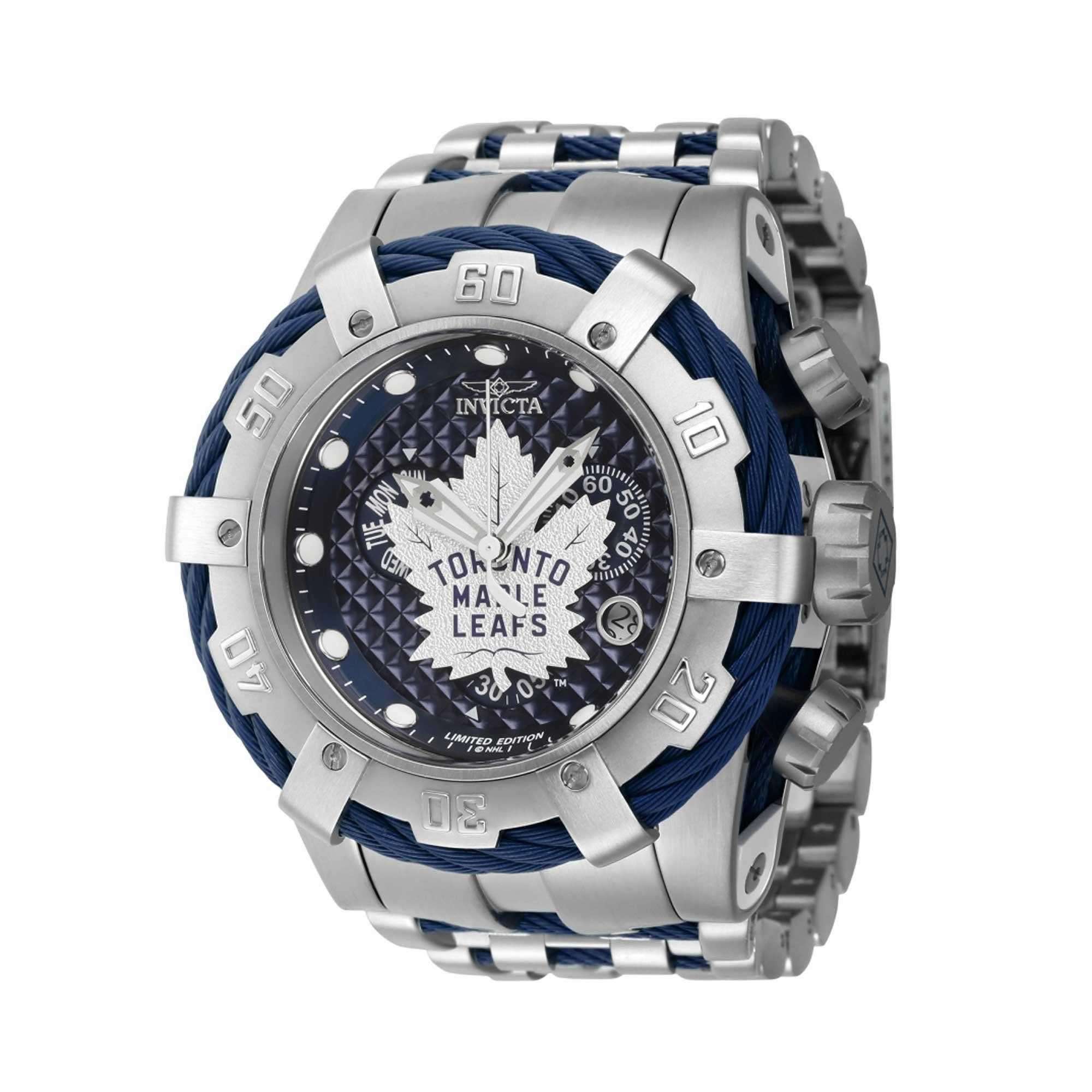 Invicta Men's Watch - NHL Toronto Maple Leafs Blue and Silver Steel Bracelet | 42017