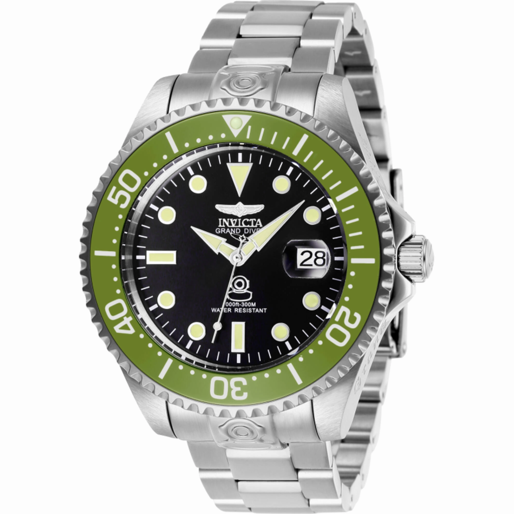 Invicta Men's Watch - Pro Diver Automatic Black Dial Silver Steel Bracelet | 27612