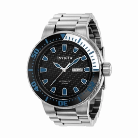 Invicta Men's Watch - Pro Diver Automatic Black Dial Silver Steel Bracelet | 37438