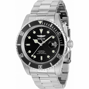 Invicta Men's Watch - Pro Diver Automatic Black Dial Silver Tone Bracelet | 8926OBXL