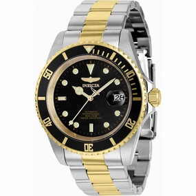 Invicta Men's Watch - Pro Diver Automatic Black Dial Two Tone Bracelet | 8927OBXL