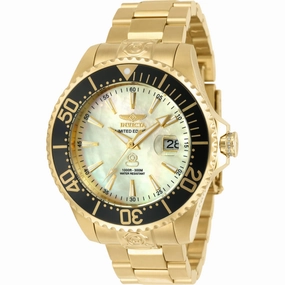 Invicta Men's Watch - Pro Diver Automatic Champagne Dial Yellow Gold Bracelet | 23304