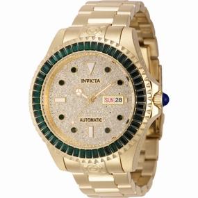 Invicta Men's Watch - Pro Diver Automatic Gold Tone and Crystal Pave Dial | 45660