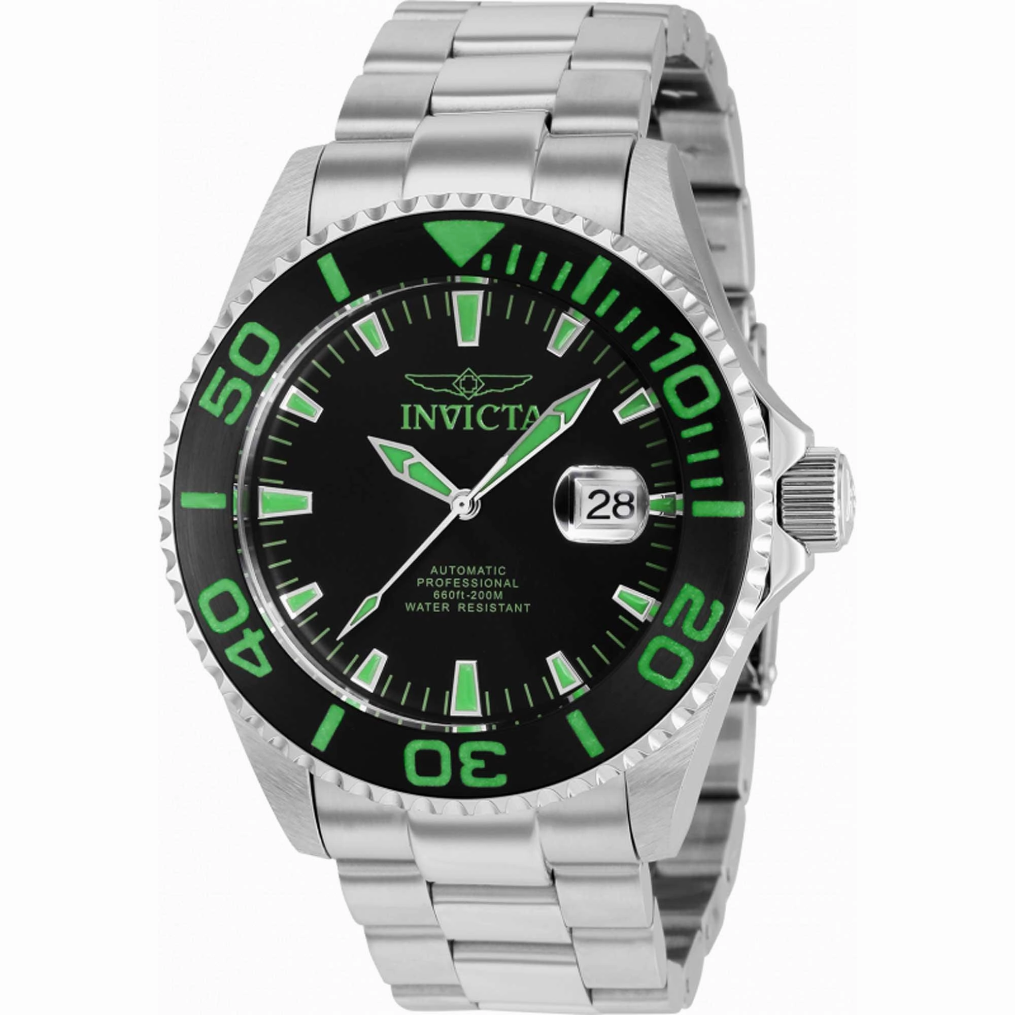 Invicta Men's Watch - Pro Diver Automatic Rotating Bezel Black Dial Bracelet | 37622