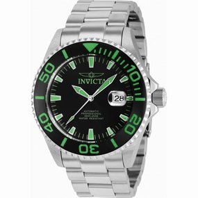 Invicta Men's Watch - Pro Diver Automatic Rotating Bezel Black Dial Bracelet | 37622
