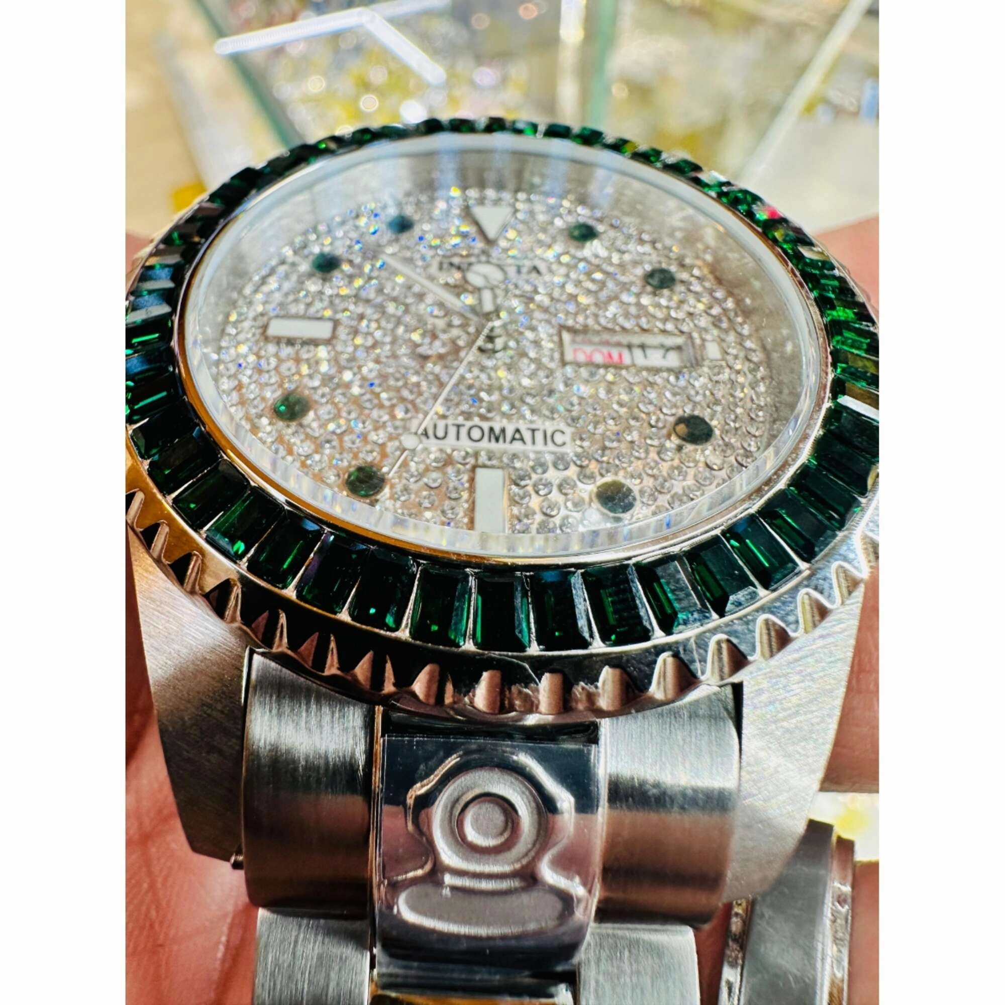 Invicta Men's Watch - Pro Diver Automatic Silver Tone and Pave Dial Bracelet | 33056